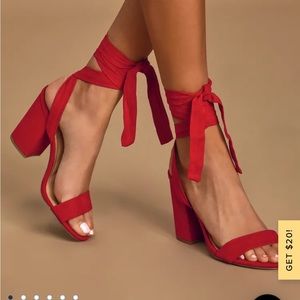 Red Strappy Heels BRAND NEW still in box
